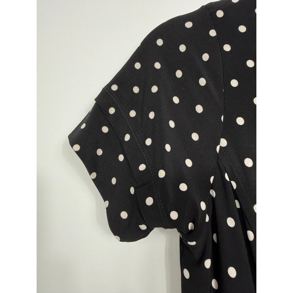 Lauren Ralph Lauren Polka Dot Wide Leg Jumpsuit Black White Sz 2 short sleeve - Picture 6 of 16
